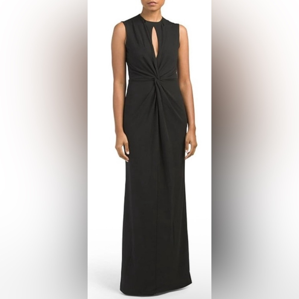 NWT, ABS Little Black Sleeveless Maxi Dress, Size 10